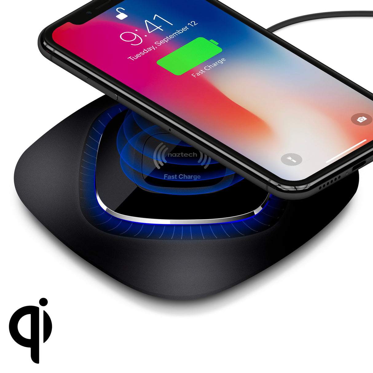 #Naztech Power Pad Qi Wireless Fast Charger Black
