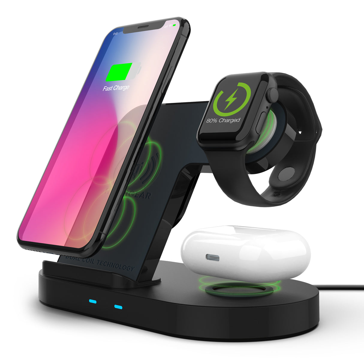 #HyperGear 3-i-1 trådløs ladestation