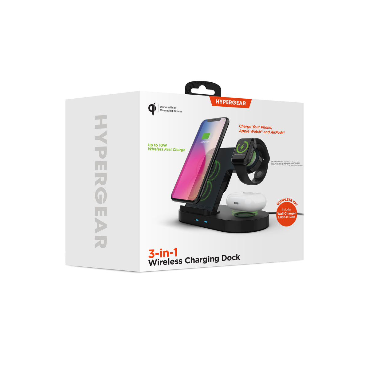#HyperGear 3-i-1 trådløs ladestation