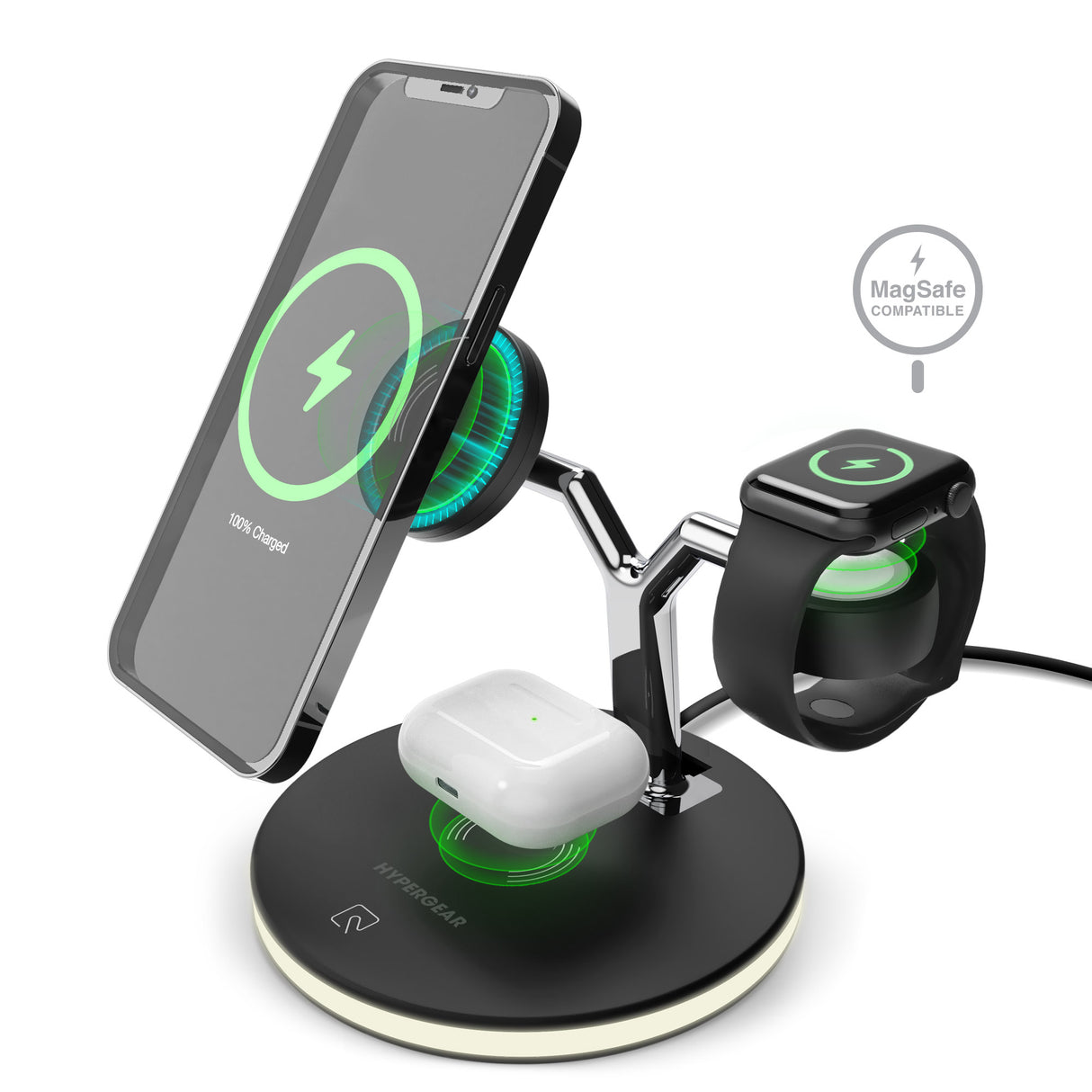 #HyperGear MaxCharge 3-i-1 trådløs ladestation