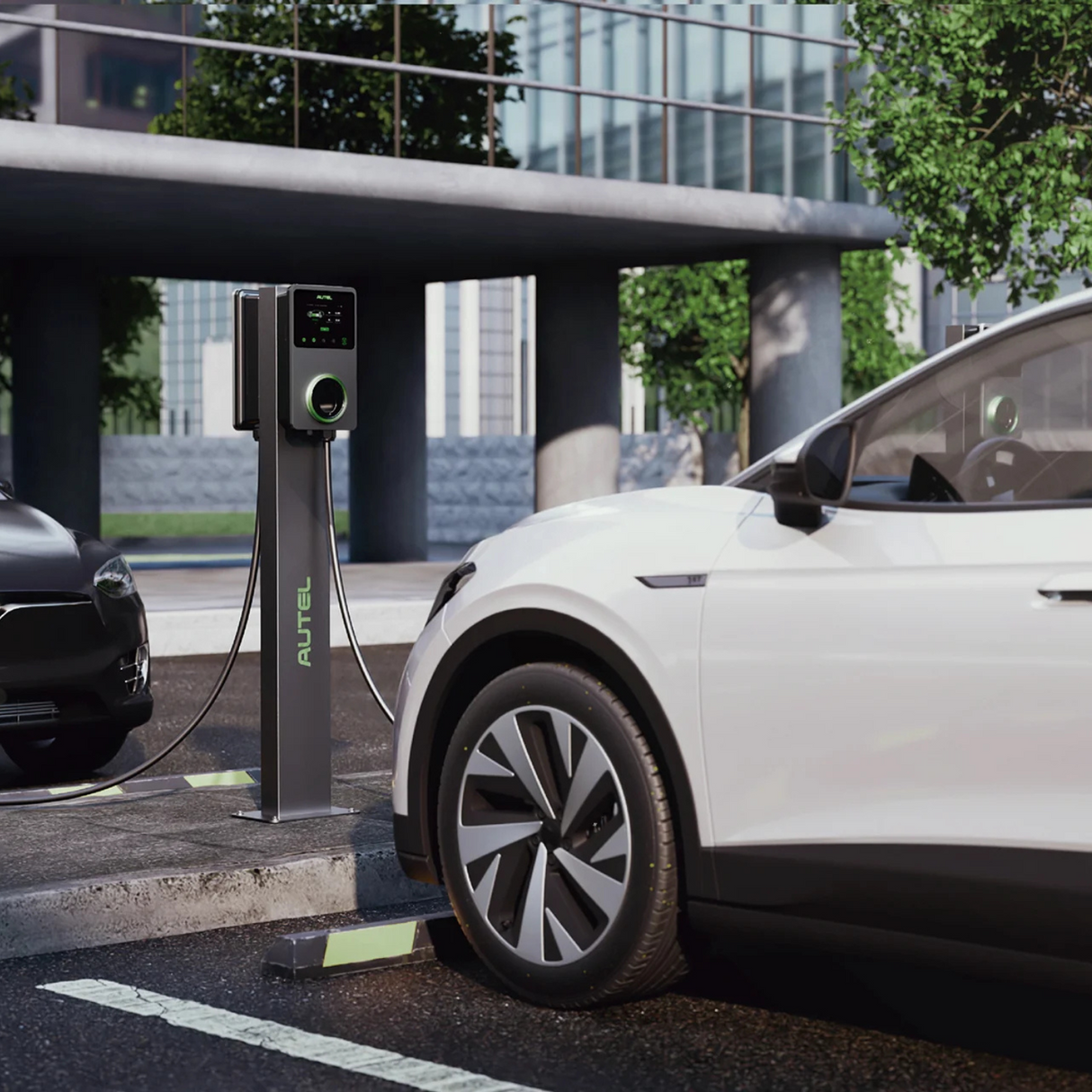 Autel Maxicharger 22kW med kabel 4G 3F/32A - Sølvgrå