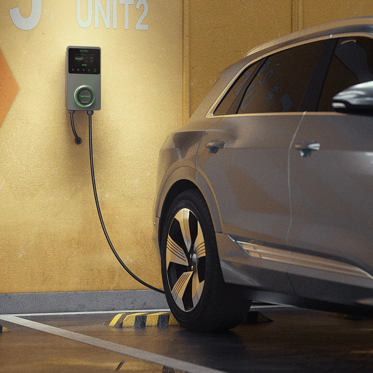 Autel Maxicharger 22kW med kabel 4G 3F/32A - Mørkegrå