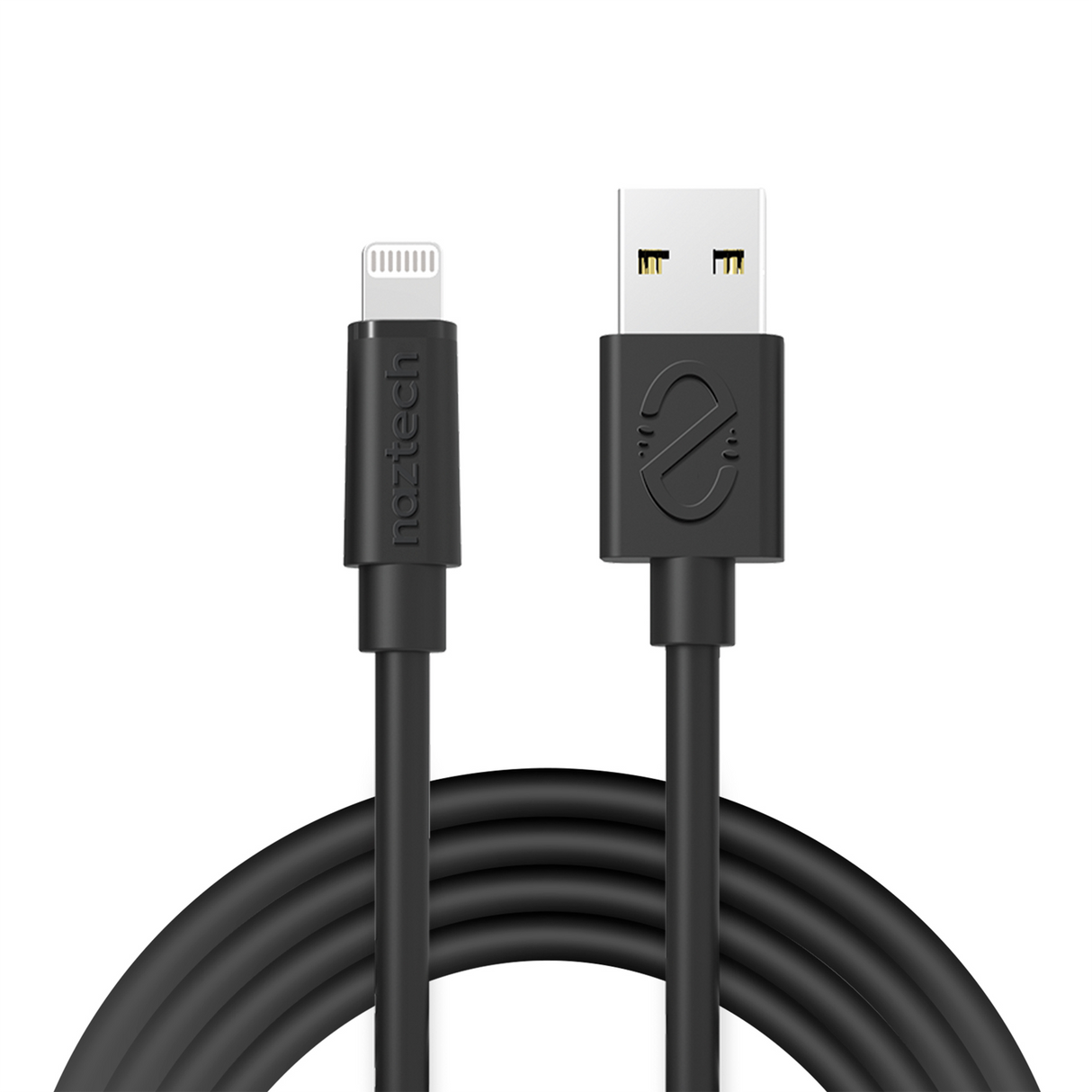 #Naztech Ladekabel USB-A - Lightning 3,6 m, Sort
