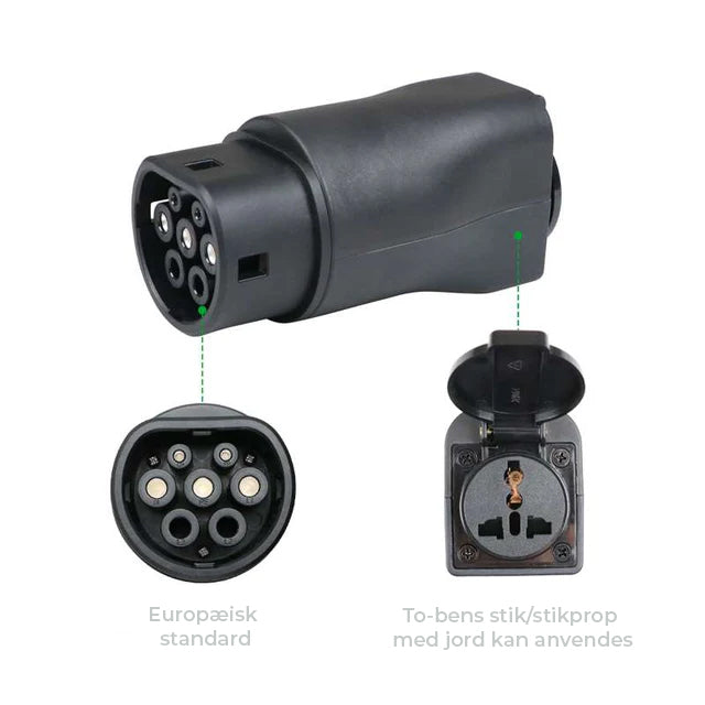 #Zmartgear Type 2 til 220V adapter