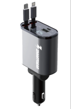 Zmartgear 12V oplader med udtrækkelige kabler