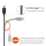 #Hypergear Micro USB ladekabel Ekstra stærk 120cm Black