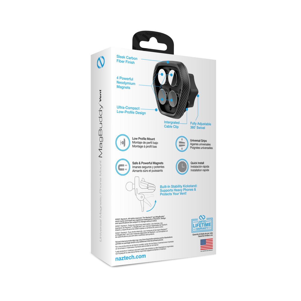 Naztech MagBuddy Elite ventilation mobilholder