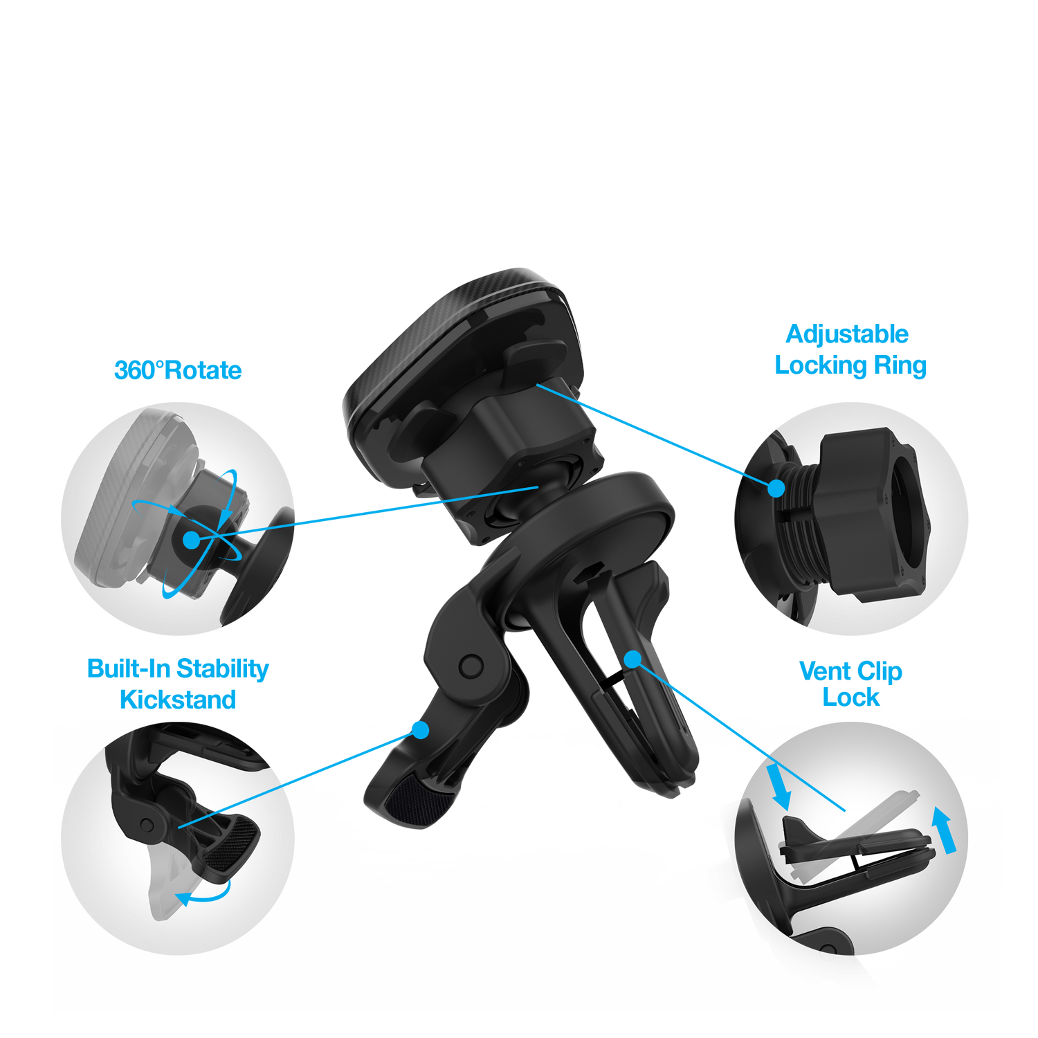 #Naztech MagBuddy Elite ventilation mobilholder