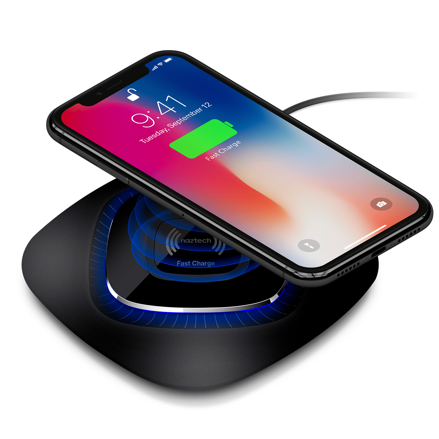 #Naztech Power Pad Qi Wireless Fast Charger Black
